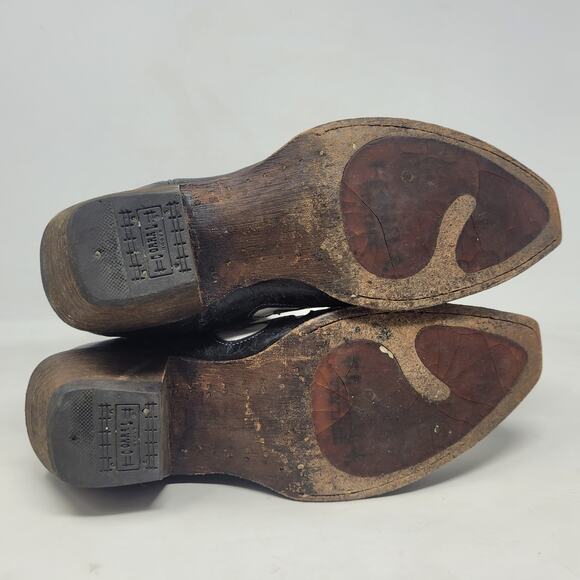 Corral Black Heeled Boots with Ornate Embroidery - Picture 9 of 14